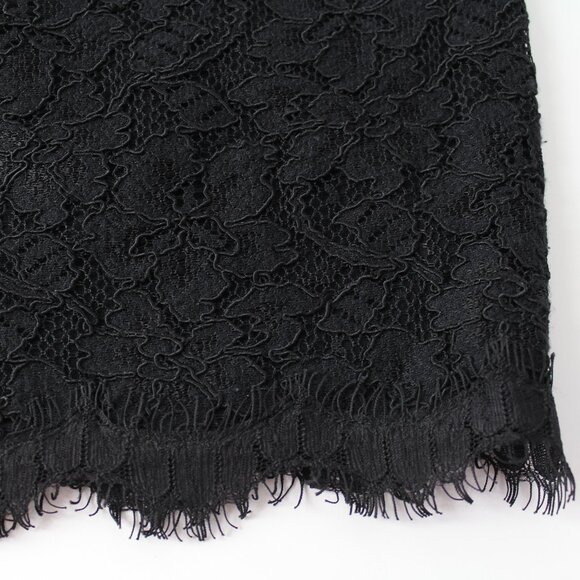 Diane Von Furstenberg Sz 4 Scotia Black Lace Pencil Skirt full Zip back DVF - Picture 5 of 10